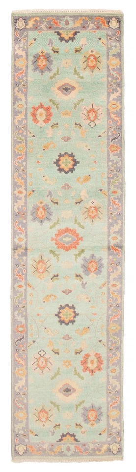 2'6" x 10'2" Vintage Hand-knotted Runner Rug Traditional Oriental Wool Carpet - Image 1 of 4