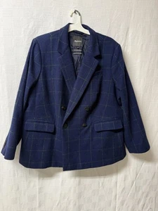 Madewell Rosedale Blazer Women 20W Wool-Blend Blue Wardrobe Essential Academia - Picture 1 of 14