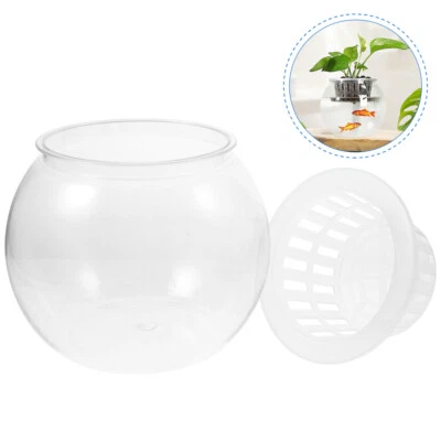  Kunststoff Aquarium Fischgläser Dekorativer Fischtank Kleine Fischschüssel - Bild 1 von 4