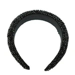 Women Rhinestone Headband Bling Padded Baroque Crystal Fashion Hair Band Party - Picture 1 of 6