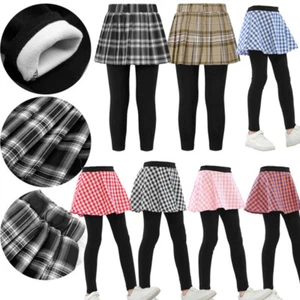 Girls Cotton Thick Pantskirt Winter Tights Thermal Pants Culottes Footless Pants - Picture 1 of 55