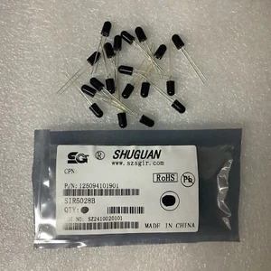 19 Stück Shuguan 5 mm schwarz Epoxid Silcon Infrarot (IR) LED SIR5028B 940 nm - Bild 1 von 5