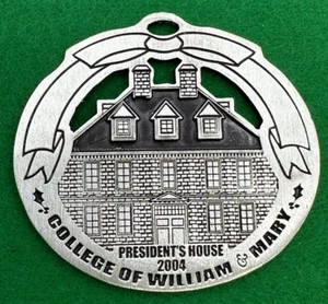 2004 College of William & Mary Pewter Ornament Williamsburg Virginia University - Picture 1 of 4