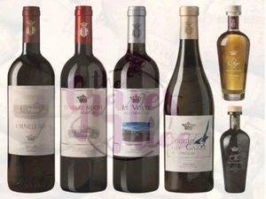 ORNELLAIA BOX 6BT VINO LE SERRE NUOVE, LE VOLTE, POGGIO ALLE GAZZE, GRAPPA, OLIO - Foto 1 di 7