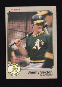 1983 Fleer Jimmy Sexton #533 Oakland Athletics - Picture 1 of 2