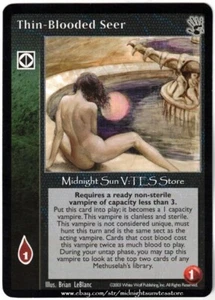 Thin-Blooded Seer Black Hand V:TES VTES Vampire CCG - Picture 1 of 1