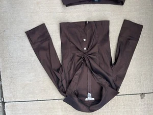 Jackie Jon New York Women's Size 6 Brown Fitted Button Up Blouse (108) - Picture 1 of 3