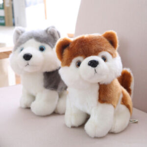 Realistic Husky Akita Saint Bernard Dog Stuffed Toy Plush Animals Kids Pet Toy