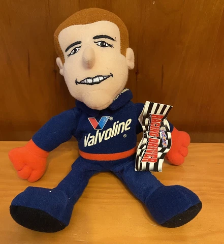 Vintage Mark Martin doll 1999 beanie Ford Thunderbird #6 Valvoline plush toy Cover