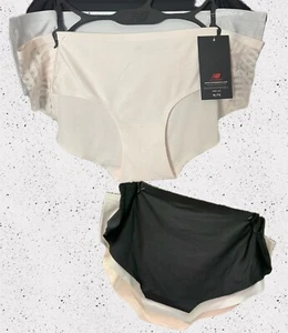 New Balance XL Blush-Black-Gray Bonded Seamless No Show Hipster Panties-3 Pk - Picture 1 of 4