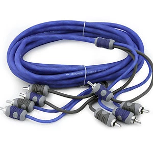 Kicker Car Audio KI44 K-Series 4Ch 4M Interconnect Cable With K-Grip Ultra-Slim - Image 1 of 1