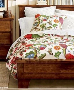 RARE Pottery Barn Serafina Twin Duvet + Sham Josef Frank Style - Stunning Floral - Picture 1 of 4
