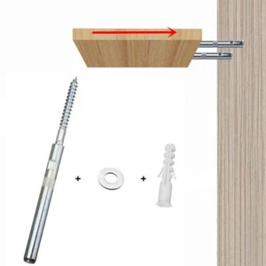 Concealed Floating Hidden Shelf Support Pins Bracket Masonry Walls Screws Kit - Picture 1 of 8