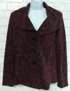 89th & Madison Women's Size Medium Purple Black Long Sleeve Blazer Jacket NWT - Picture 1 of 5