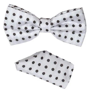 Pajarita clásica a lunares para hombre + pañuelo con estuche hecha a mano 7 colores   Foto 1 de 3