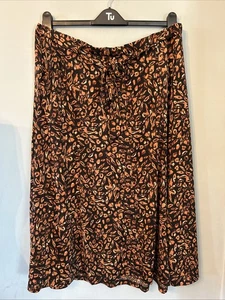 Damart Size 18 Brown Elastic Waist Skirt Tie Belt - Picture 1 of 3