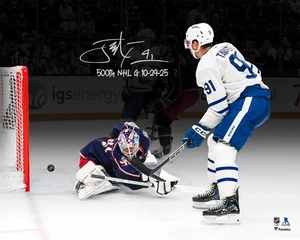 John Tavares Maple Leafs Signed 16" x 20" 500th NHL Goal Spotlight Photo w/Insc - Picture 1 of 1