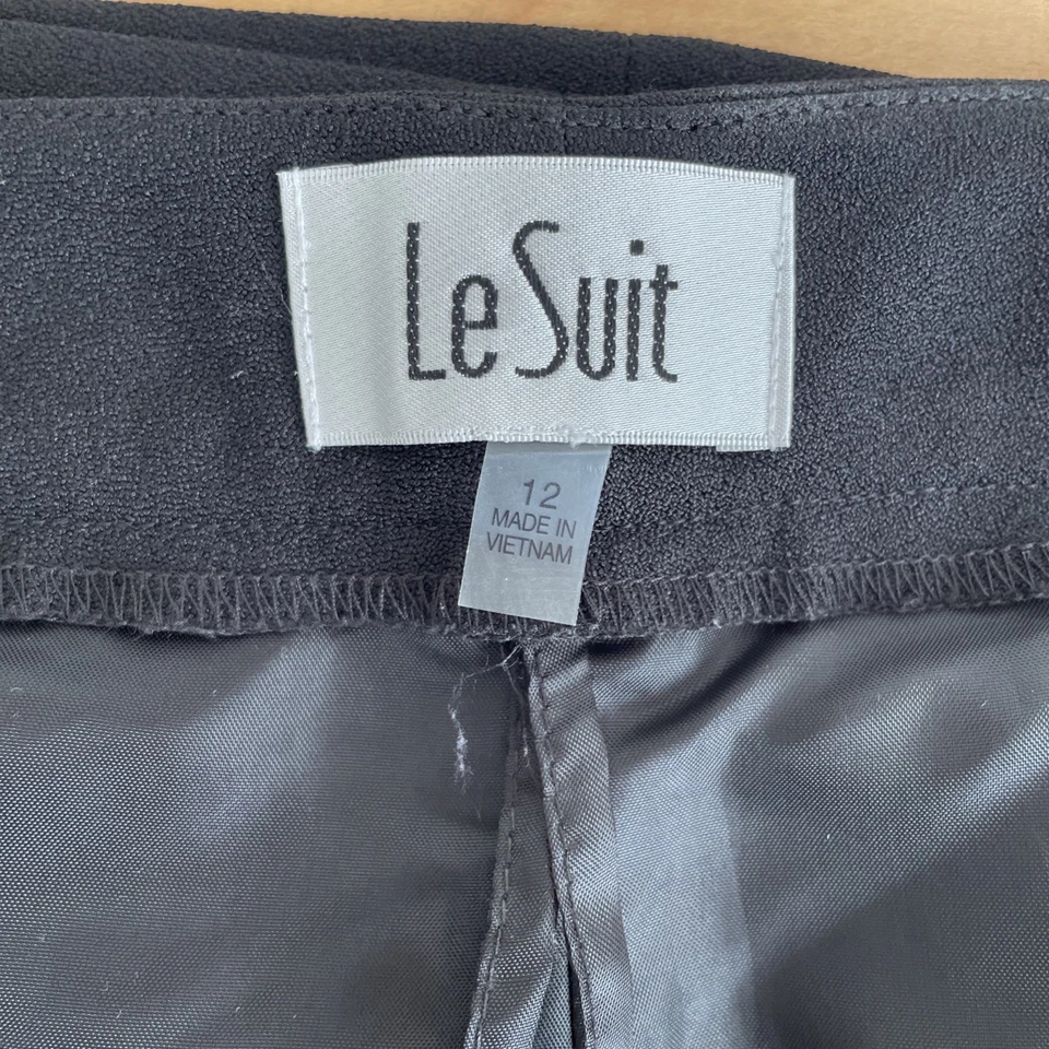 Jesuit Women’s Black Trouser Flat Front Zip And Hook Closure Size 12 Fully Lined - Image 1 of 4