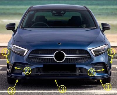 ✅ Spoiler Labio Divisor Frontal Para Mercedes Clase A W177 V177 AMG NUEVO ✅ - Imagen 1 de 2