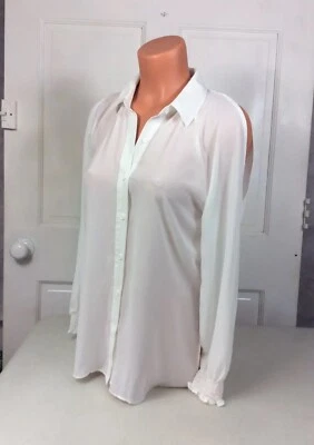 XOXO Cold Shoulder Blouse Shirt Womens Small - Image 1 of 4