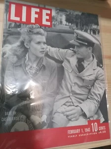 Life Magazine February 1, 1943 Date in Casablanca Guadalcanal Vintage Ad's - Picture 1 of 2