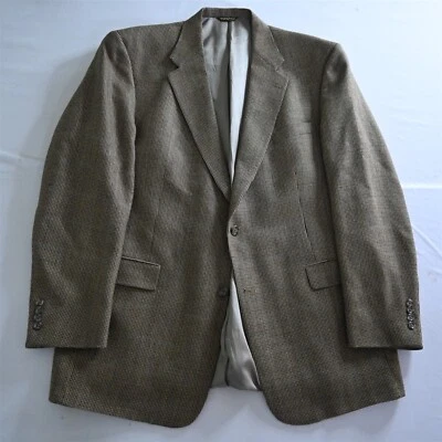Chaqueta Blazer Abrigo Deportivo De Colección Austin Reed Hecha en EE. UU. 46L Marrón Tejido Manta Tweed Foto 1 de 4