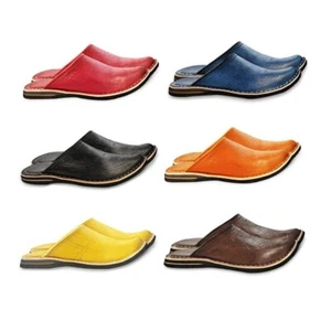 Babuchas Marroquí Zapatos Hombre Pentoufles Mules Sandalias Pantuflas 100% Cuero - Bild 1 von 7