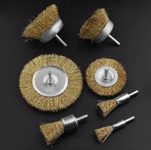 5x Steel Wire Brush Polishing Wheels 6mm Shank for Die Grinder Drill Rotary Tool - Picture 1 of 7