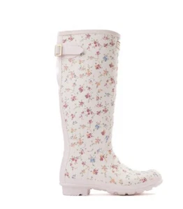 Womens Hunter x LoveShackFancy Original Tall Rain Boot - Sunrise Patchwork - Picture 1 of 3