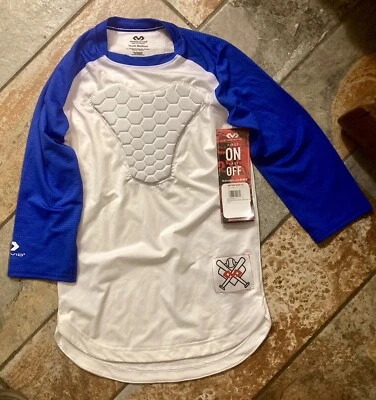 Camisa de béisbol McDavid para niños jóvenes talla M Hexpad esternón manga 3/4 protector de pecho Foto 1 de 4