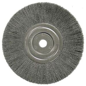 Weiler 01148 8" Narrow Face Crimped Wire Wheel .008" Steel Fill 3/4" Arbor Hole