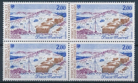 [BIN10437] TAAF 1987 Base Morret good block of 4 stamps very fine MNH Cover
