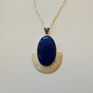 Lapis Lazuli Handmade Pendant Starling Silver 925, A Quality Afghanistan Lapis - Picture 1 of 6