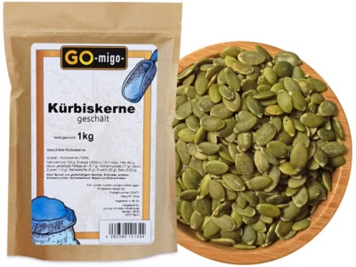 1kg Kürbiskerne geschält grün natur Kürbis Kerne Kuerbiskerne Premiumqualität - Bild 1 von 3