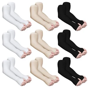 9 Pairs Elderly Skin Thin Protector Sleeves Bruise Abrasions Arm Sleeve - Picture 1 of 7