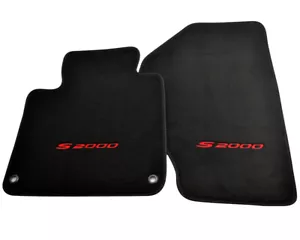Floor Mats For Honda S2000 Black Tailored Carpets With Red S2000 Logo LHD NEW - Picture 1 of 10