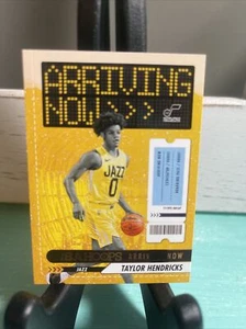 2023-24 Panini Hoops Taylor Hendricks #27 Arriving Now Rookie Insert RC Jazz - Picture 1 of 2