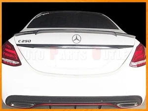 B Style Carbon Fiber Trunk Spoiler For 15-17 M-BENZ W205 C250 C300 C350 Sedan - Picture 1 of 2