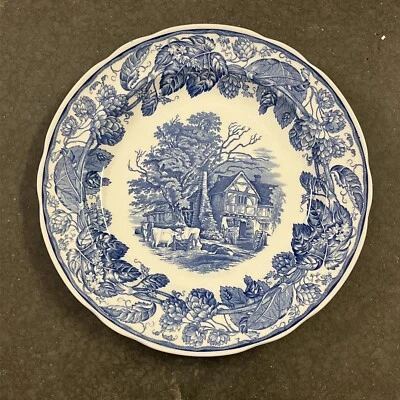 Spode Blue Room Collection Rural Scenes Dinner Plate England 10 1/2” - Image 1 of 4