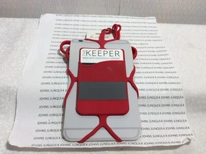 THE KEEPER NEW WITH TAG ON CARD Red and Gray Wear it-with or with Lanyard - Picture 1 of 2