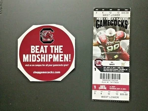RARE South Carolina Gamecocks vs Navy 2011 Football Game Ticket Stub G21 - Picture 1 of 5