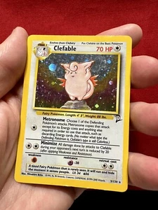 Pokemon TCG Clefable 5/130 Base Set 2 Holo Rare Unlimited - Picture 1 of 4