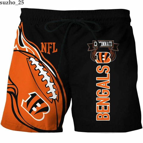 Cincinnati Bengals Football Beach Shorts Casual Swim Trunks Summer Sports Shorts Cover