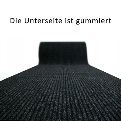 Fußmatte Sauberlaufmatte 100 cm breit Schwarz Meterware Türmatte Gummirücken - Bild 1 von 4