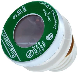 Bussmann BP/S-30 30 Amp Type S Time-Delay Dual-Element Plug Fuse Rejection Base, - Picture 1 of 2