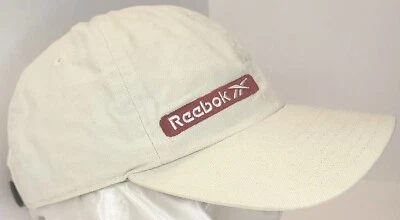 Boné de couro ajustável Reebok International chapéu pai branco - Imagem 1 de 4