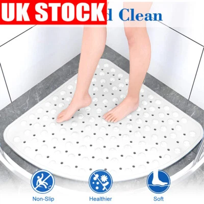 Shower Mat Non Slip Sector Rubber Corner Bath Mat Anti Mould Quadrant Bath Mats