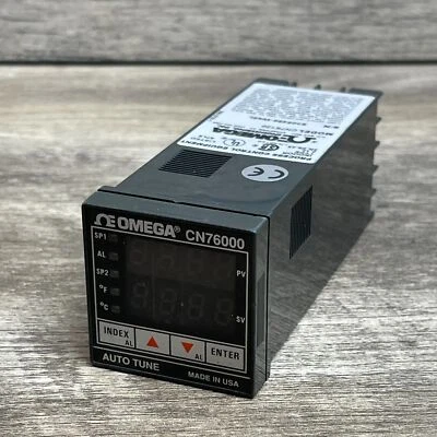 Omega Cn76120 Black 1/16 DIN Digital Indoor Temperature Autotune Controller - Image 1 of 4