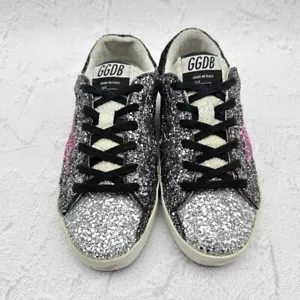 Golden Goose Sneakers SUPERSTAR Size36 Leather Logo Silver Pink Black Women - Picture 1 of 24