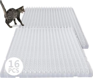 16 Pack Indoor Outdoor Spiked Scat Mat 16x13 Deterrent Training Cat Dog - Picture 1 of 11